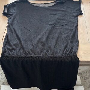 Columbia Women's Black T-shirt Dress Size XL super comfy!! Elastic waistband